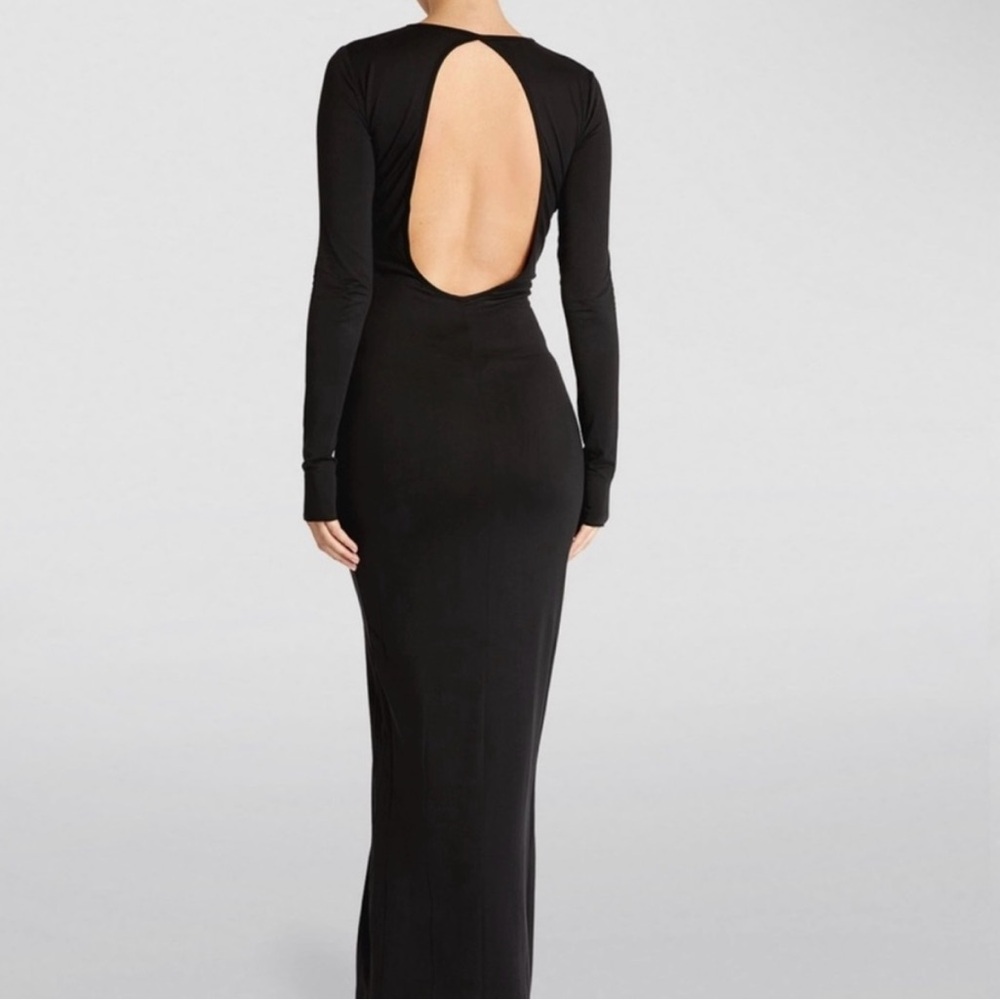 SKIMS Maxi Long Sleeve Open Back Dress